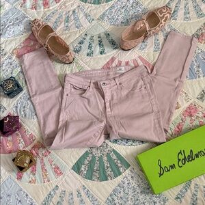 AG Adriano Goldschmied The Legging Ankle Women's Light Pink Skinny Leg Jeans 27R